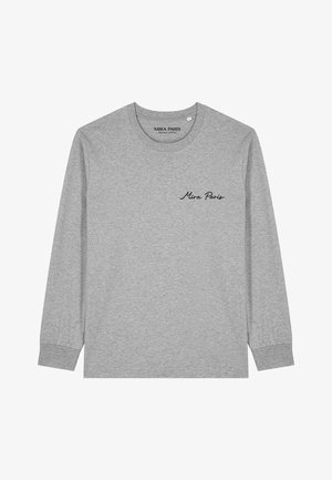 Mira Paris, ROSES BACK HEAVYWEIGHT TEE - Longsleeve - mottled grey