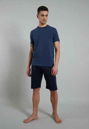SET - Pyjama set - blau mittel ringel