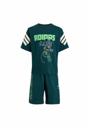DISNEY MICKEY MOUSE TEE SET  - Tracksuit bottoms - aurora ivy   off white   lime burst