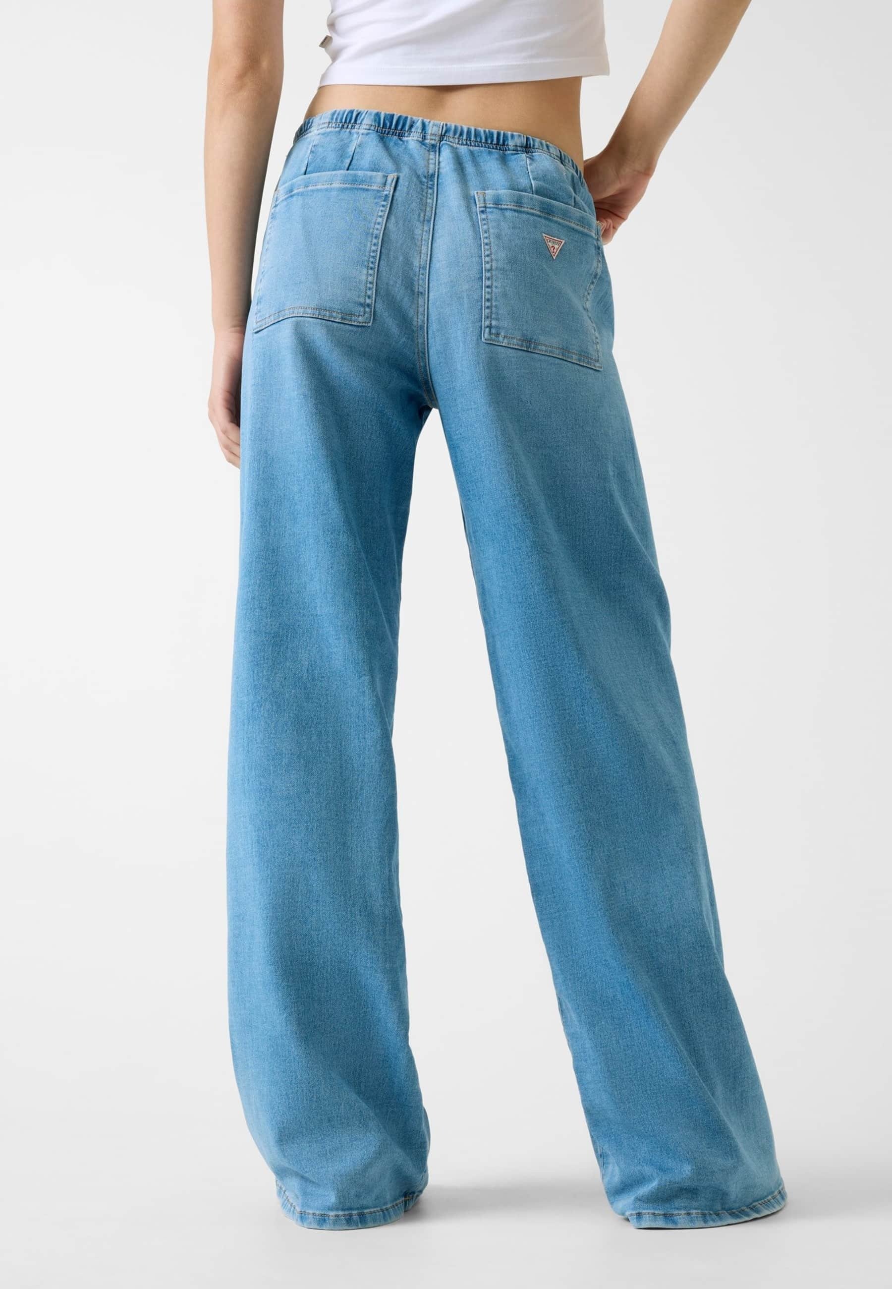 Guess Jeans LOW-RISE TWISTED EXTRAWIDE - Relaxed fit jeans - blau