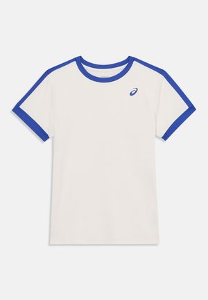 ASICS BOYS TENNIS SS - Bluză sport - cream/dark blue