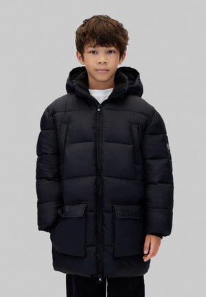 Calvin Klein Jeans, KIDS' HOODED PUFFER PARKA COAT - Парка - black