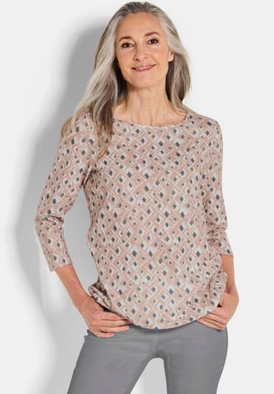DRUCK PETITE AUS FLAUSCHIGEM  - Bluse - beige   patterned