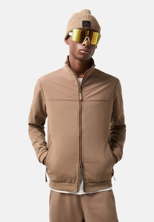 HYBRID DOLAN - Mikina na zip - karamell