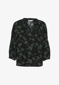 Ausgewählt, black green flower print