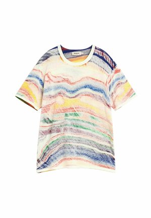 Desigual, ABSTRACT PRINT T-SHIRT - T-shirt imprimé - yellow
