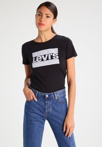 Levi's® - THE PERFECT TEE - T-shirt con stampa - black Immagine in miniatura 1