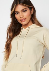 Bubbleroom LONG SLEEVE HOODY TOP - Felpa con cappuccio - white