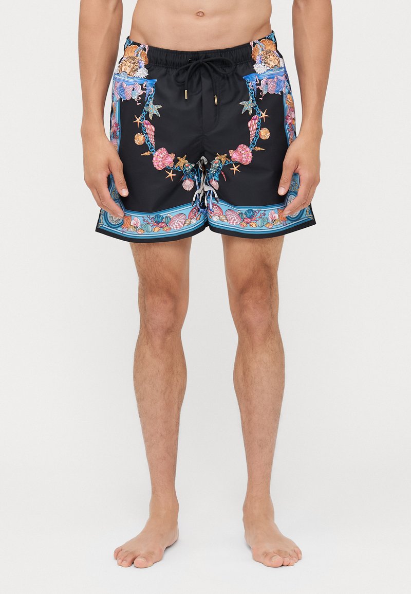 Versace - SWIM GOLFO LA VACANZA FOULARD PRINT - Short de bain - black/multicolor, Agrandir