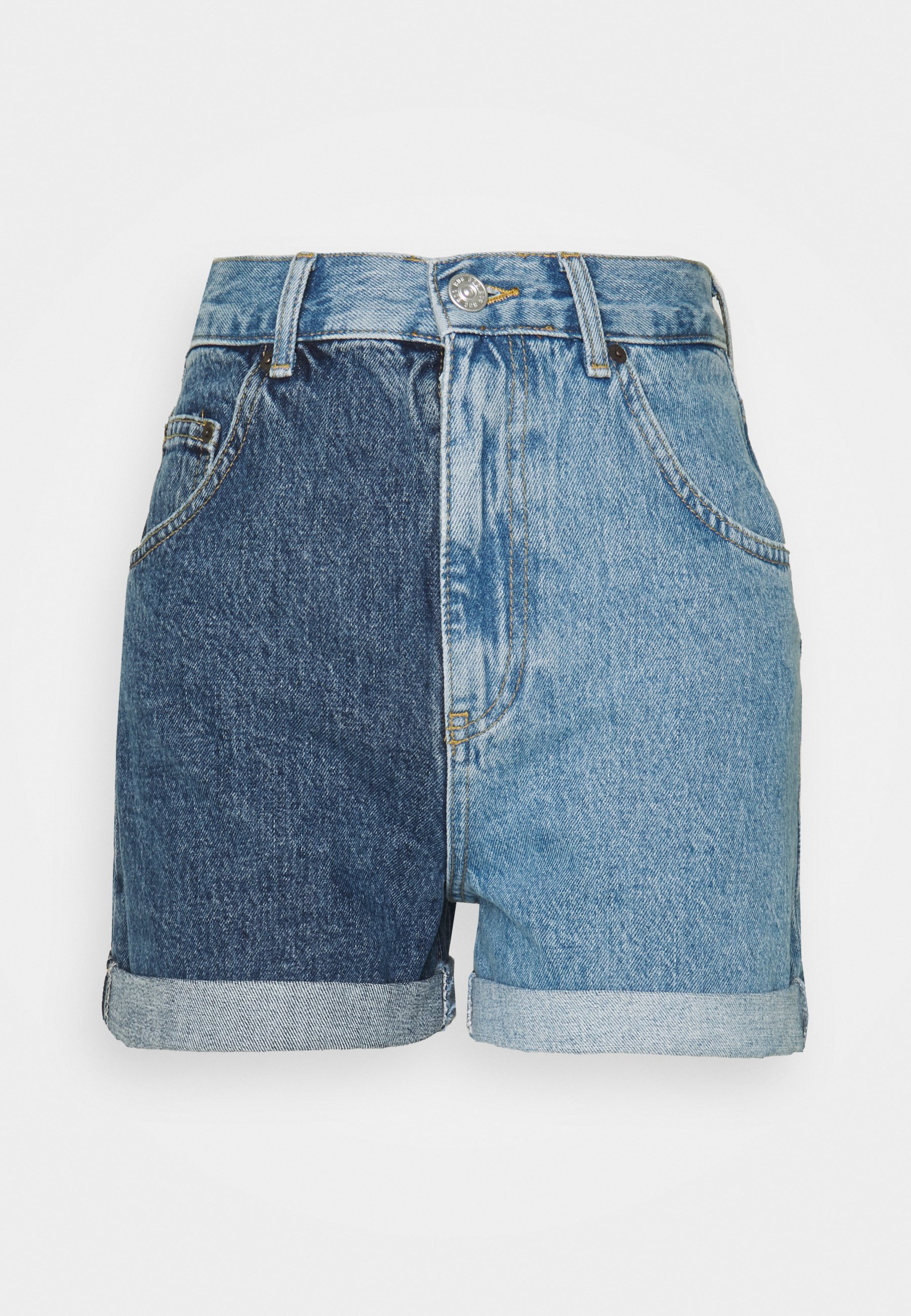 TWO TONE MOM - Denim shorts - blue 