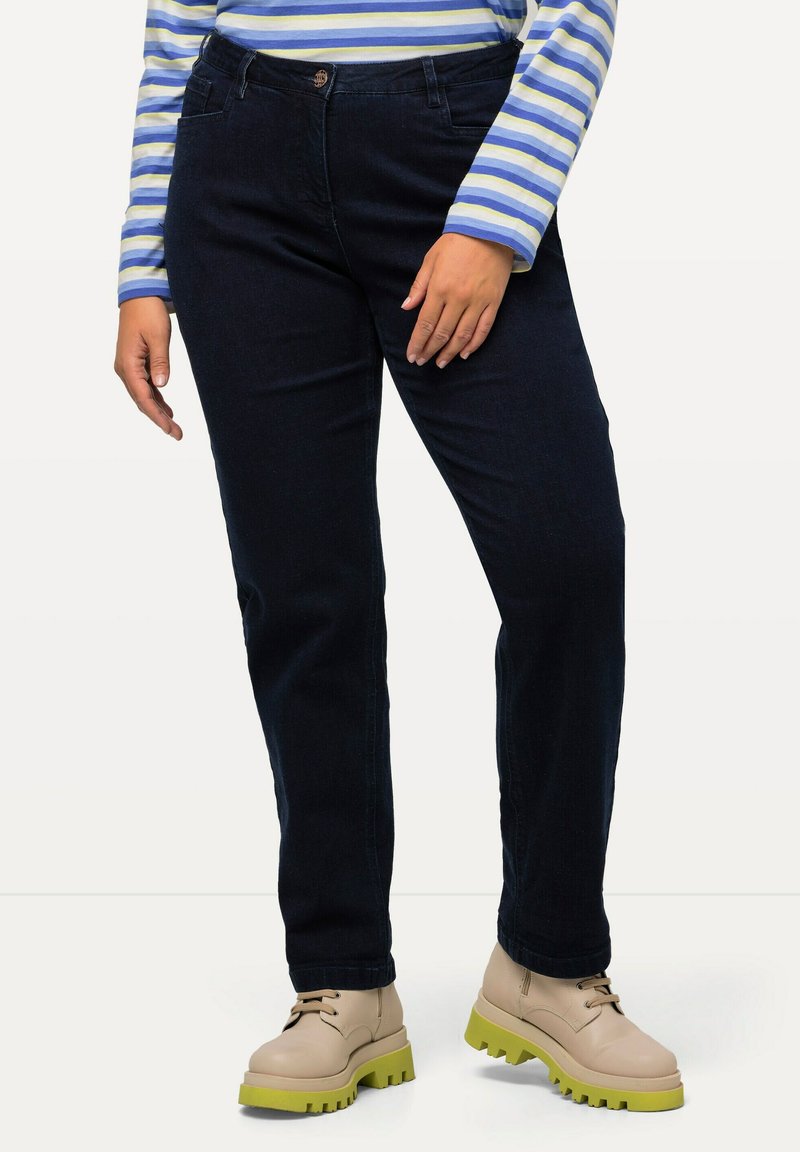 ULLA POPKEN Straight-Jeans, Jeans Donna, Nero, 38W / 32L