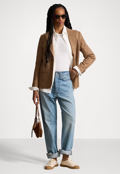 Polo Ralph Lauren HERRINGBONE WOOL-COTTON BLAZER - Blazer - tan