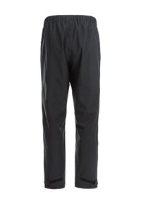 Sorte, elastiske bukser med løst fit, der har to sidelommer og justerbare lukninger ved anklerne for en tilpasset pasform.