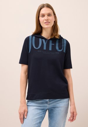 KAPUZEN MIT WORDING - Print T-shirt - blau