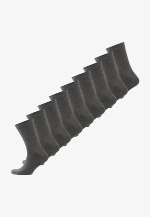 NUR DER 9-PACK OHNE GUMMI - Socks - mittelgraumel