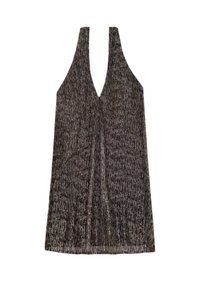 THE-ARE CORTO ESCOTE HALTER CON - Vestido de cóctel - silver