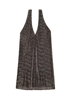 THE-ARE CORTO ESCOTE HALTER CON - Vestido de cóctel - silver