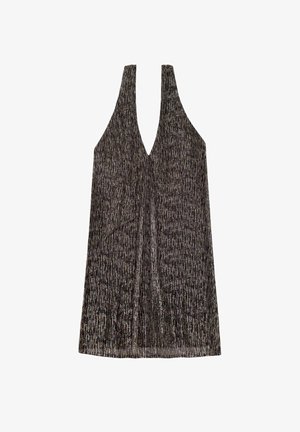 THE-ARE CORTO ESCOTE HALTER CON - Vestido de cóctel - silver