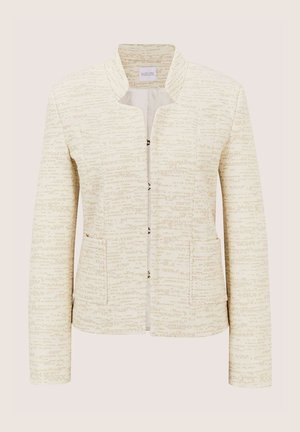 MADELEINE, MADELEINE BLAZER JACQUARD-BLAZER MIT STEHKRAGEN - Blazer - wool white gold-coloured
