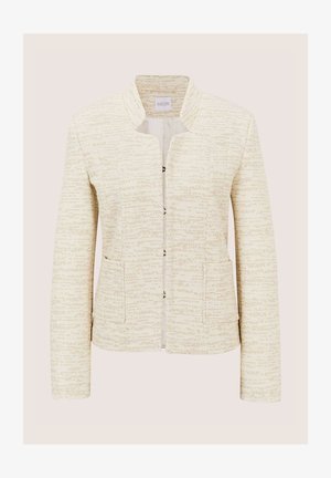 MADELEINE, MADELEINE BLAZER JACQUARD-BLAZER MIT STEHKRAGEN - Blazer - wool white gold-coloured
