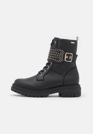 Lace-up ankle boots - black
