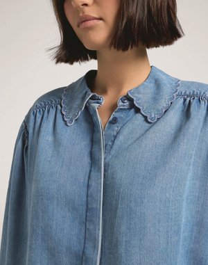 STATEMENT - Bluza z gumbi - indigo rum