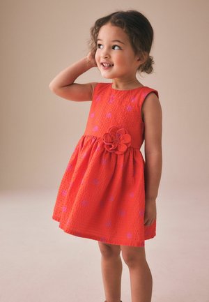 Next, REGULAR FIT - CORSARGE OCCASION DRESS . - Vestido de cóctel - orange pink spot