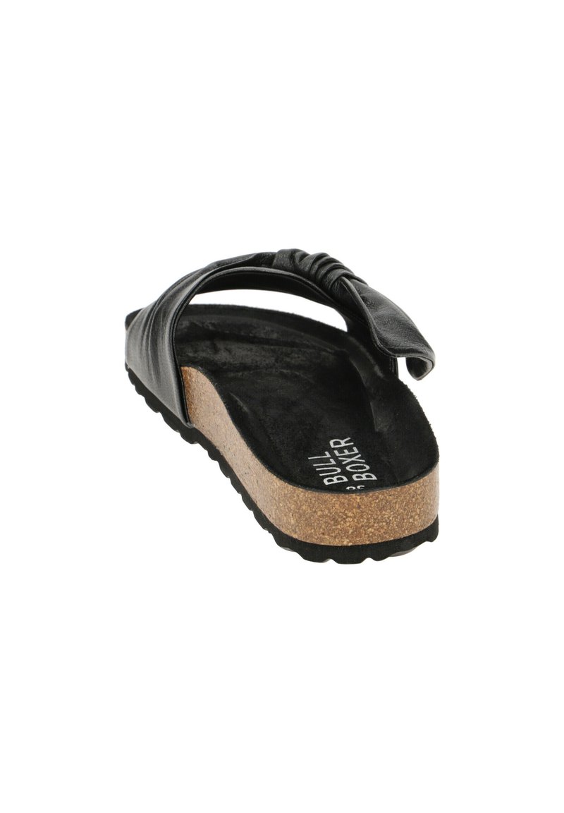 Damen Flache Pantoletten | Bullboxer Pantolette flach black/schwarz - UM18765 Damen Flache Pantoletten | Bullboxer Pantolette flach black/schwarz - UM18765