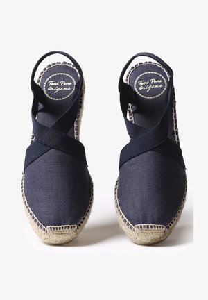 TER - Sandaletter med kilklack - navy