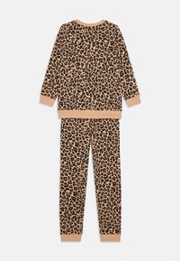 Friboo LEOPARD PRINT TRACKSUIT SET - Survêtement - tan/dark brown