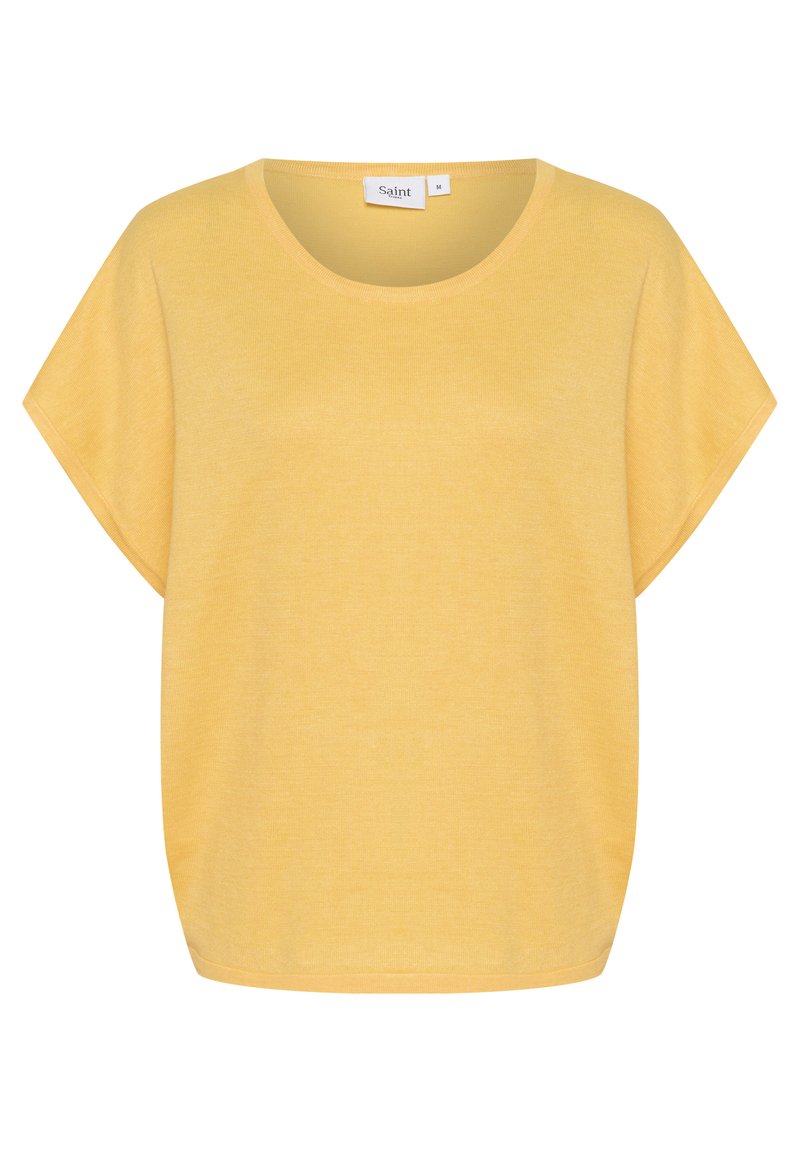 Saint Tropez T-shirt basic geel Saint Tropez T-shirt basic geel
