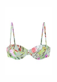 Bikini-Top - grün bedruckt