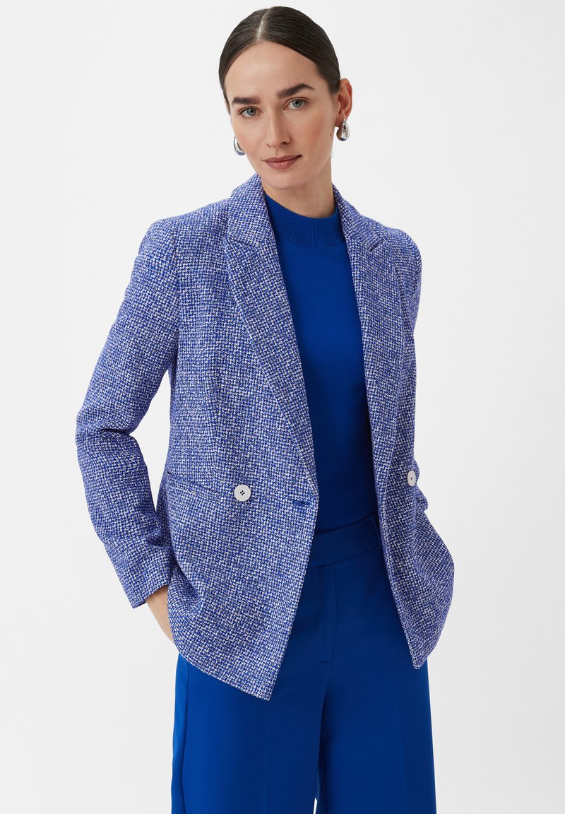 comma MIT STRUKTURMUSTER - Blazer - royalblau