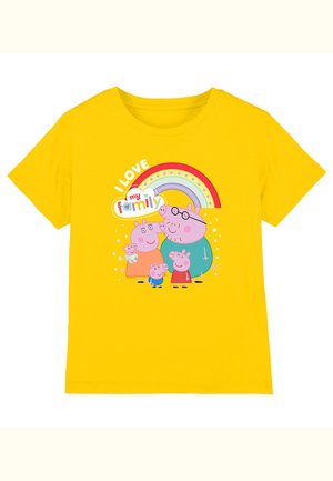 PEPPA PIG I LOVE MY FAMILY - Print T-shirt - yellow