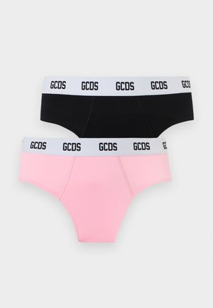 STRAP LOGO BRIEFS 2 PACK - Σλιπ - black/pink