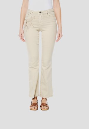 FLARE EMBROIDERY  - Vaqueros bootcut - verde   green