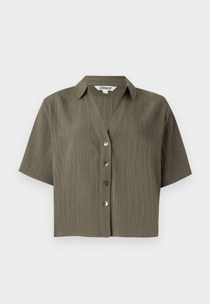 ONLY, ONLMUNICH CRINKLE SHIRT - Skjortebluse - smokey olive