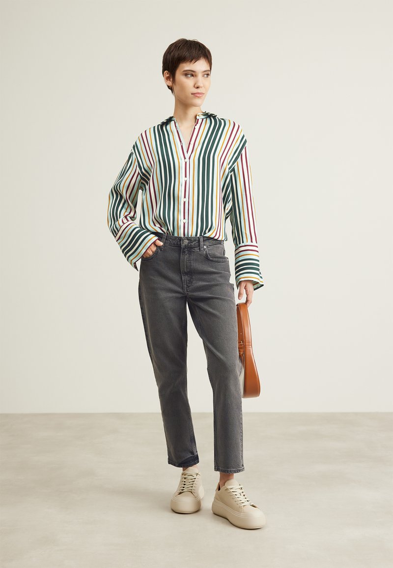 GANT RELAXED MULTI STRIPED SHIRT - Bluse - dusty turquoise/türkis 
