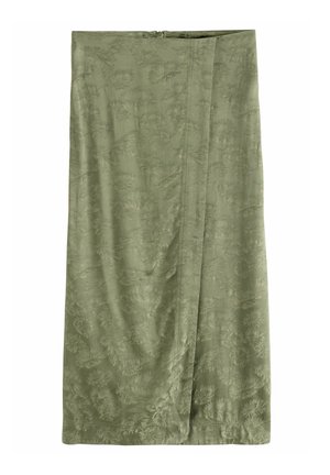 REGULAR FIT - JACQUARD MIDI SARONG - A-Linien-Rock - khaki green