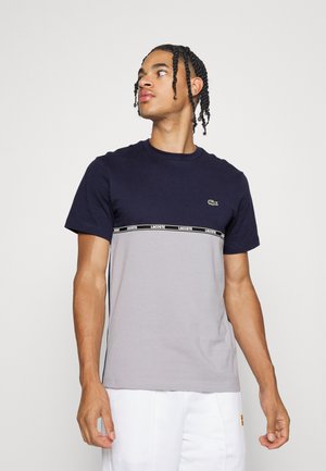 Print T-shirt - navy blue/elephant grey