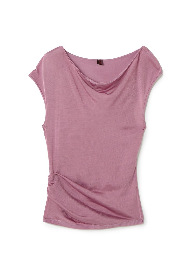 Stefanel T-shirt print donkerroze