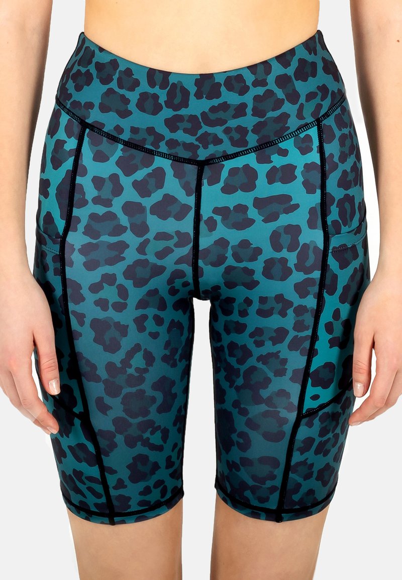 Damen Sportbekleidung | Yoga Hero BIKER SHORTS GREEN LEOPARD Tights green leopard/grün - SX32872 Damen Sportbekleidung | Yoga Hero BIKER SHORTS GREEN LEOPARD Tights green leopard/grün - SX32872