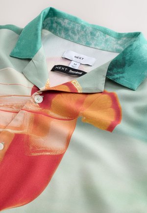 Next, REGULAR FIT - PRINT SHORT SLEEVE SHIRT . - Hemd - blue orange