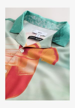 Next, REGULAR FIT - PRINT SHORT SLEEVE SHIRT . - Hemd - blue orange