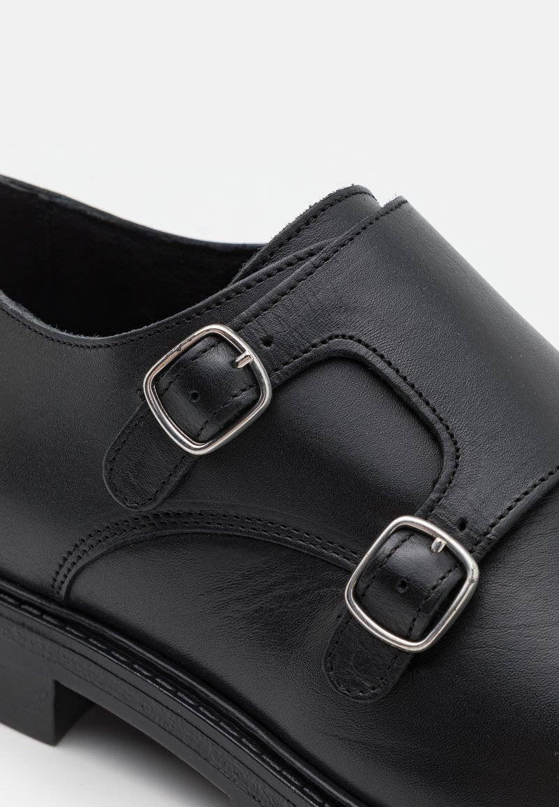 Homme SLHBLAKE MONK SHOE - Mocasines - black/negro -