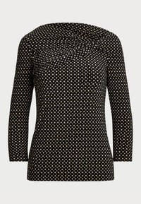 GEO PRINT JERSEY OFF THE SHOULDER TOP - Majica z dolgimi rokavi - black