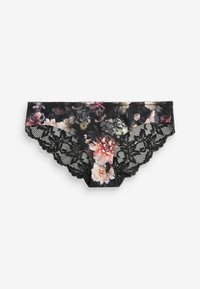 Next NO VPL BRAZILIAN 5 PACK - Trumpikės - black watercolour floral spot pink purple