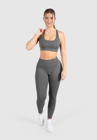 Smilodox ADVANCE PRO MID RISE YOGA SPORT FITNESS - Tights - dunkelgrau