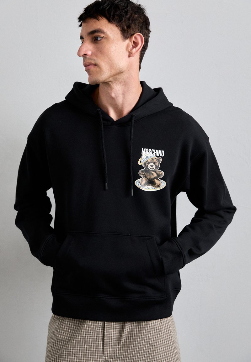 MOSCHINO TEDDY Felpa con cappuccio multi black/nero