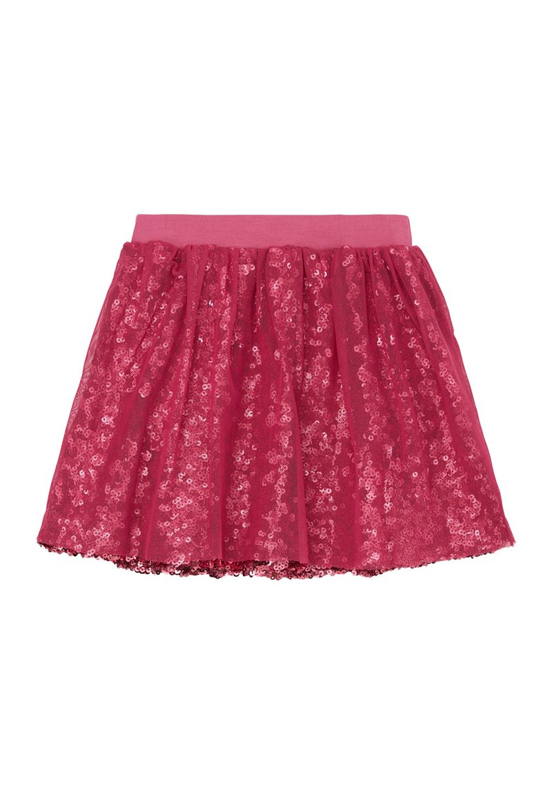 s.Oliver MIT PAILLETTEN - Plooirok - pink